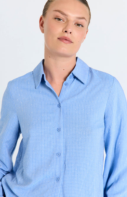 Blouse Fqshine Wedgewood Melange 206829