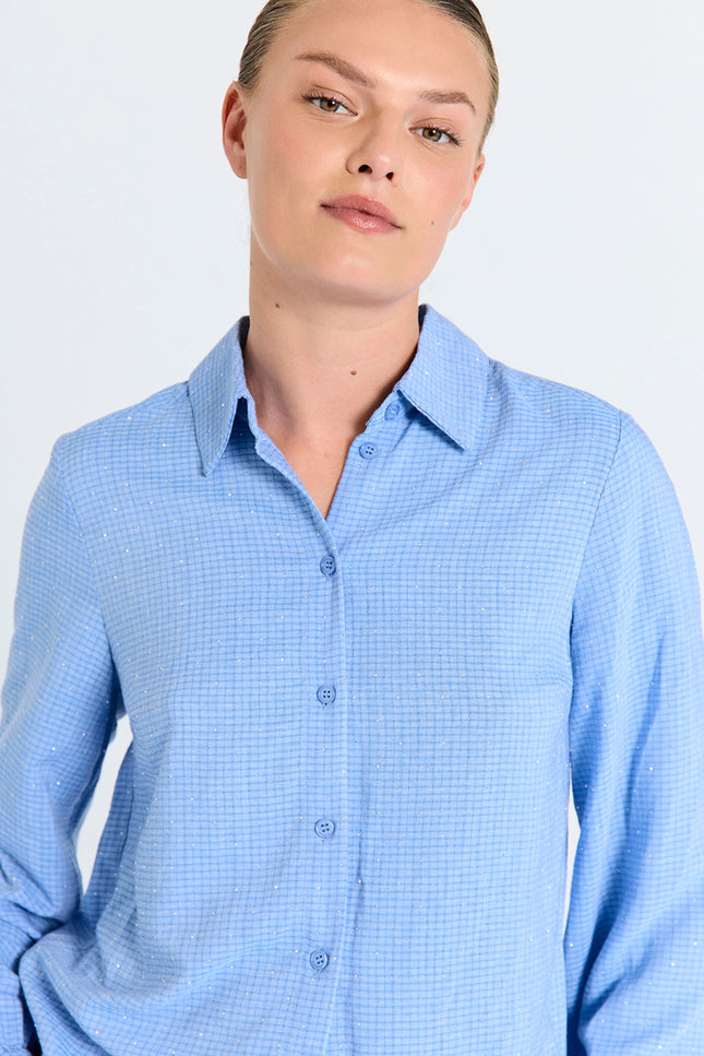 Blouse Fqshine Wedgewood Melange 206829