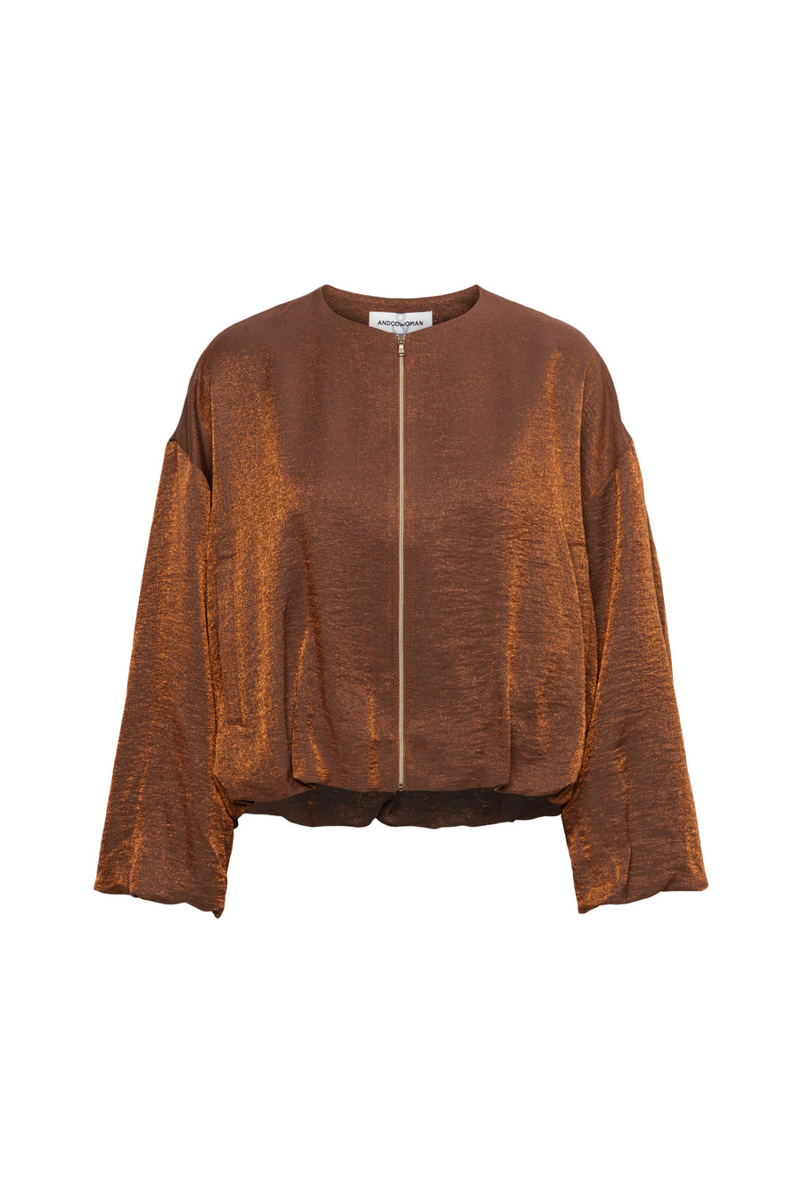 Zarina Copper JA138 jas voor dames van &Co woman, donkerbruin met stijlvolle details en comfortabele pasvorm.