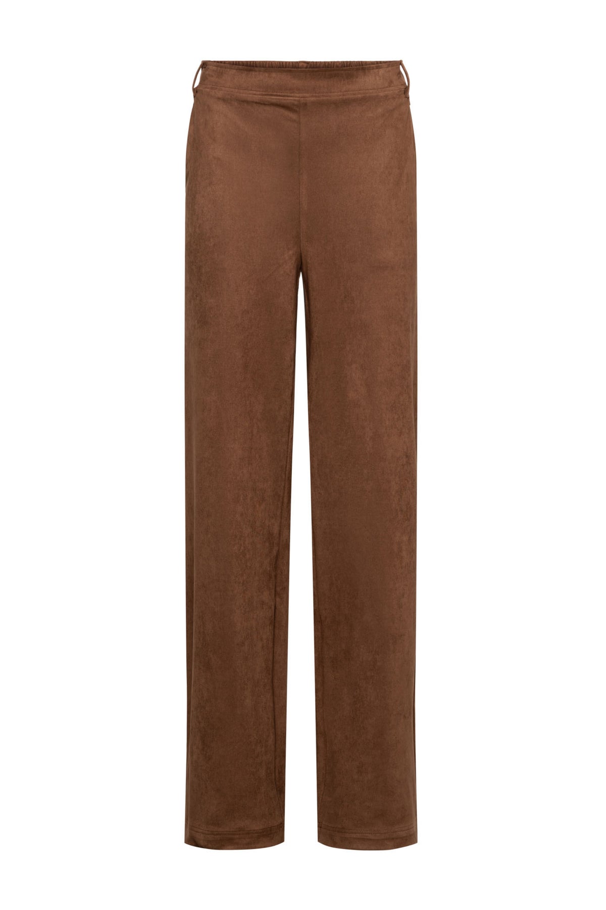 Lichtbruine Hazel Caramel broek voor dames van &Co woman, met een comfortabele pasvorm en stijlvolle uitstraling.