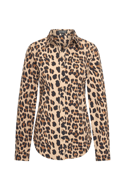Travel Blouse Leopard Print Latte 60840