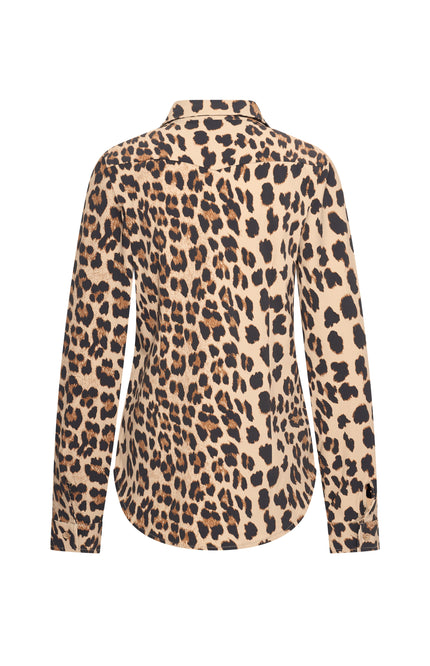 Travel Blouse Leopard Print Latte 60840