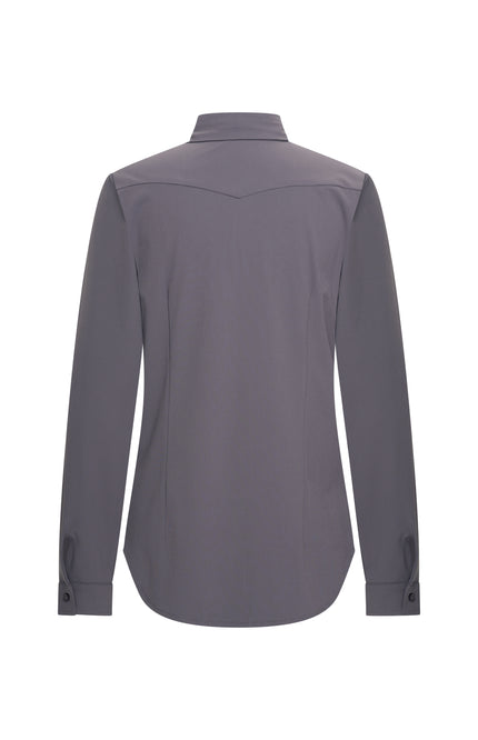 Travel Blouse Bow Dark Grey 202709