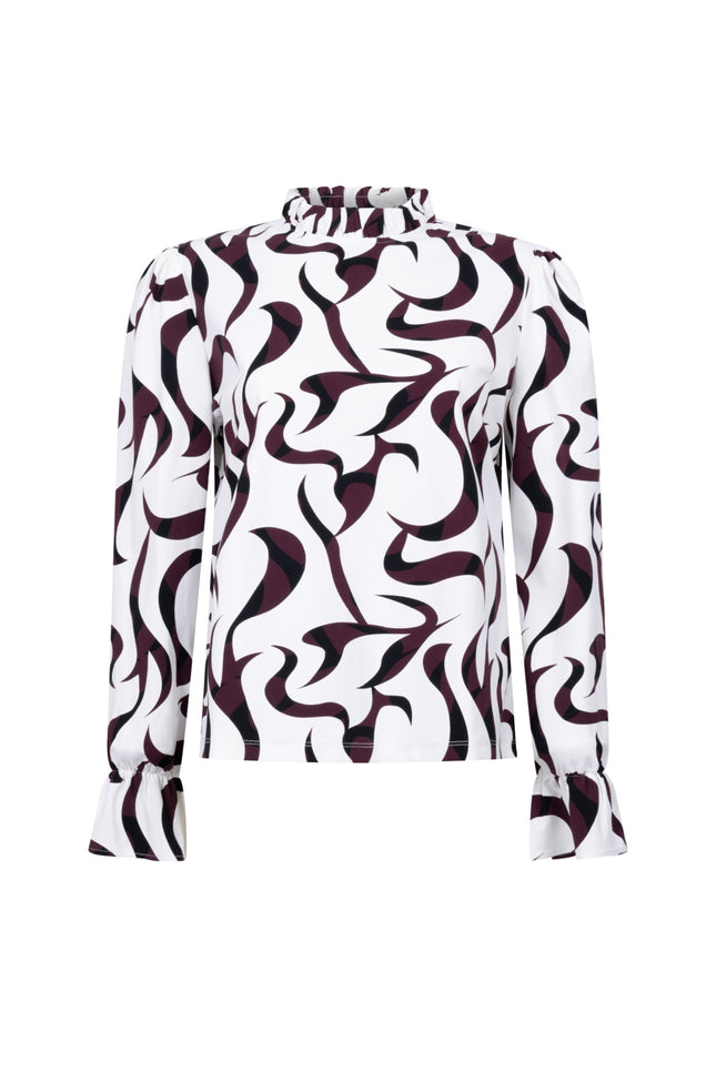 Travel Blouse Romee Offwhite Bordeaux 255