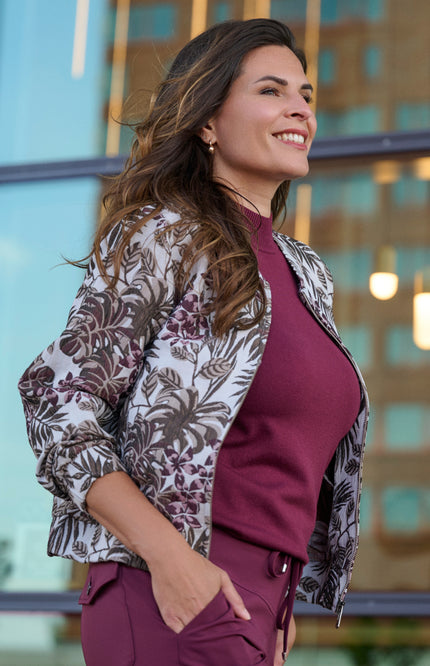 Jacket Sandra Offwhite Bordeaux 255