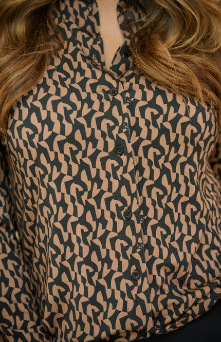 Blouse Pia Camel Black 255