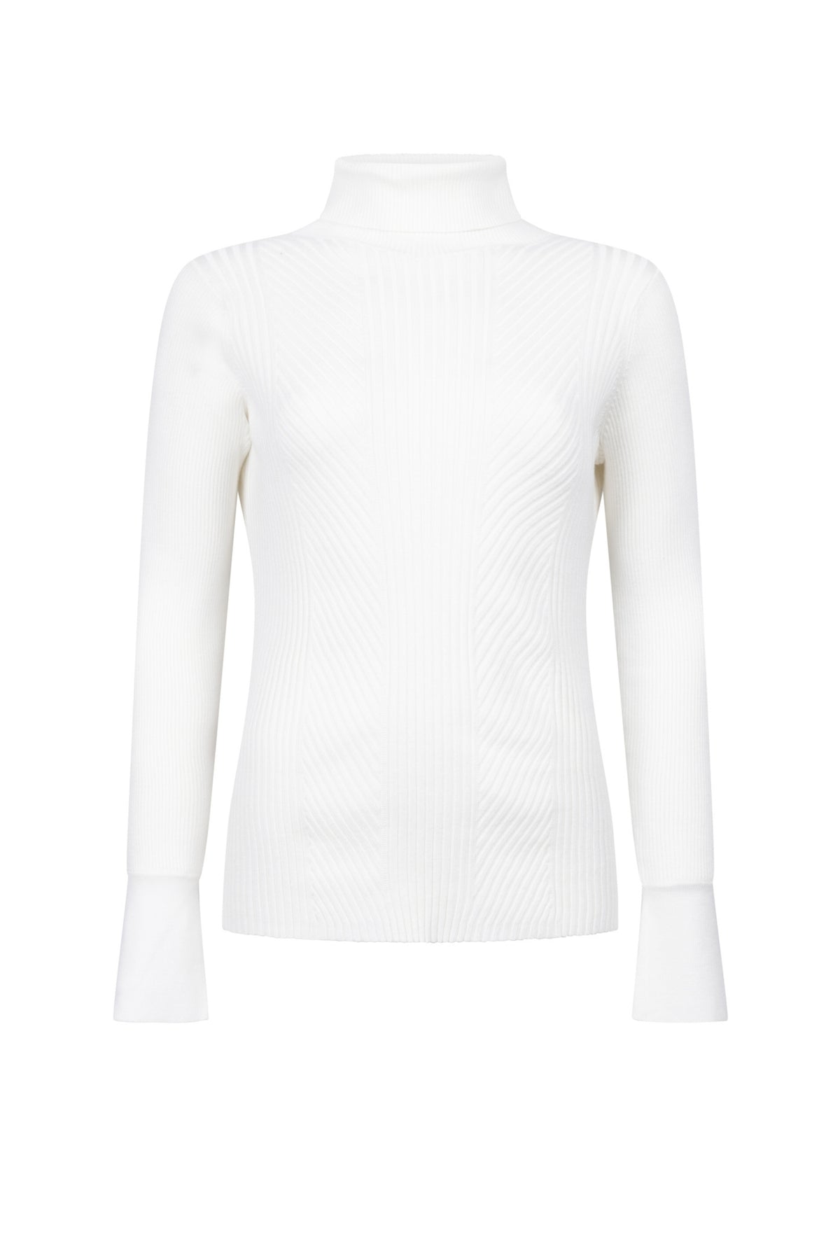 Lichte offwhite trui Pamela van Zoso met lange mouwen en ronde hals, op een witte achtergrond.