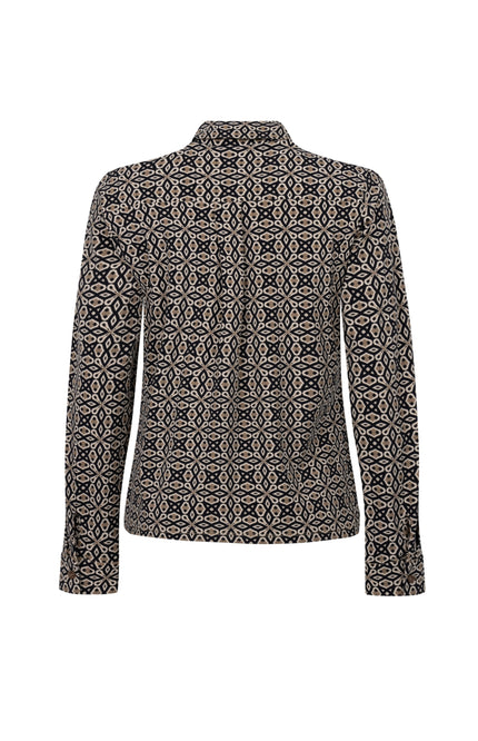 Travel Blouse Jolene Black Camel 255