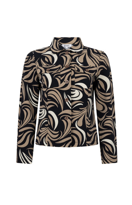 Jacket Lauren Black Camel 255