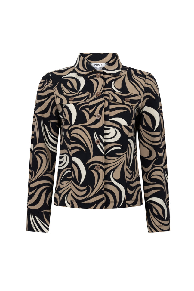 Jacket Lauren Black Camel 255