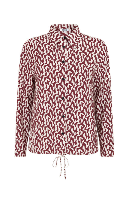 Blouse Pia Offwhite Bordeaux 255