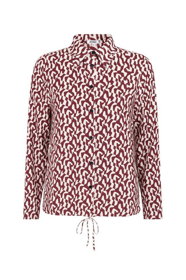 Blouse Pia Offwhite Bordeaux 255