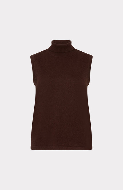 EsQualo Sweater Wool Col Chocolate W25.07704 Stretchshop.nl