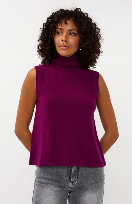 Sweater Wool Col Maroon W25.07704