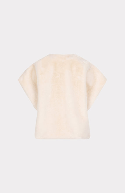 Gilet Oversized Fake Fur Naturel W25.37700