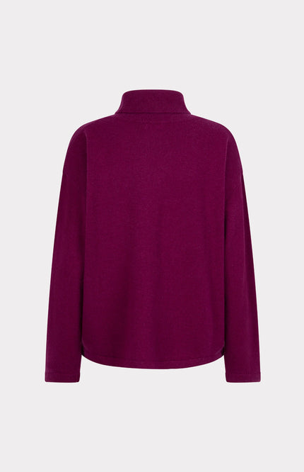 Sweater Wool Col Maroon W25.07703