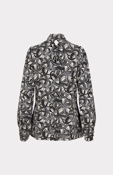 Top Col Pleat Sparkling Nights Print W25.30700