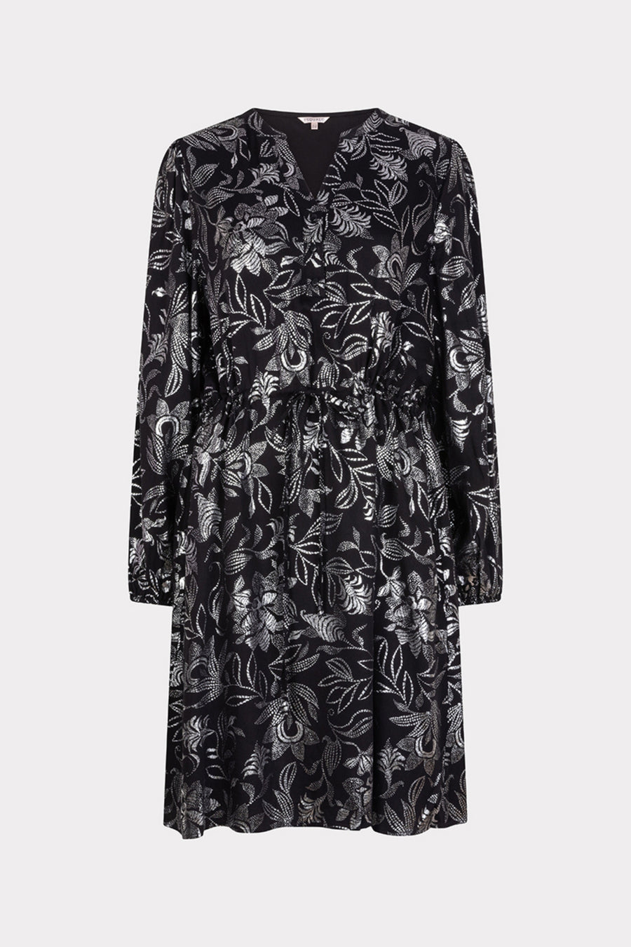 Elegante bloemenprint jurk van EsQualo met kleurrijk bloemenpatroon, geschikt voor casual en feestelijke gelegenheden.
