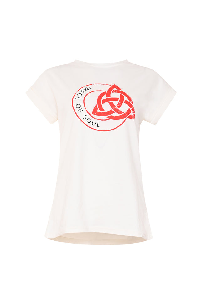 Maicazz T-shirt Sana Offwhite Red Stretchshop.nl