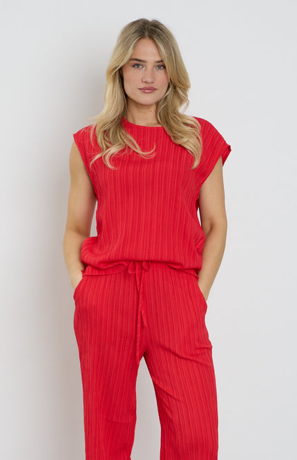 Freequent Blouse Fqgrsvalse True Red 207685 Stretchshop.nl