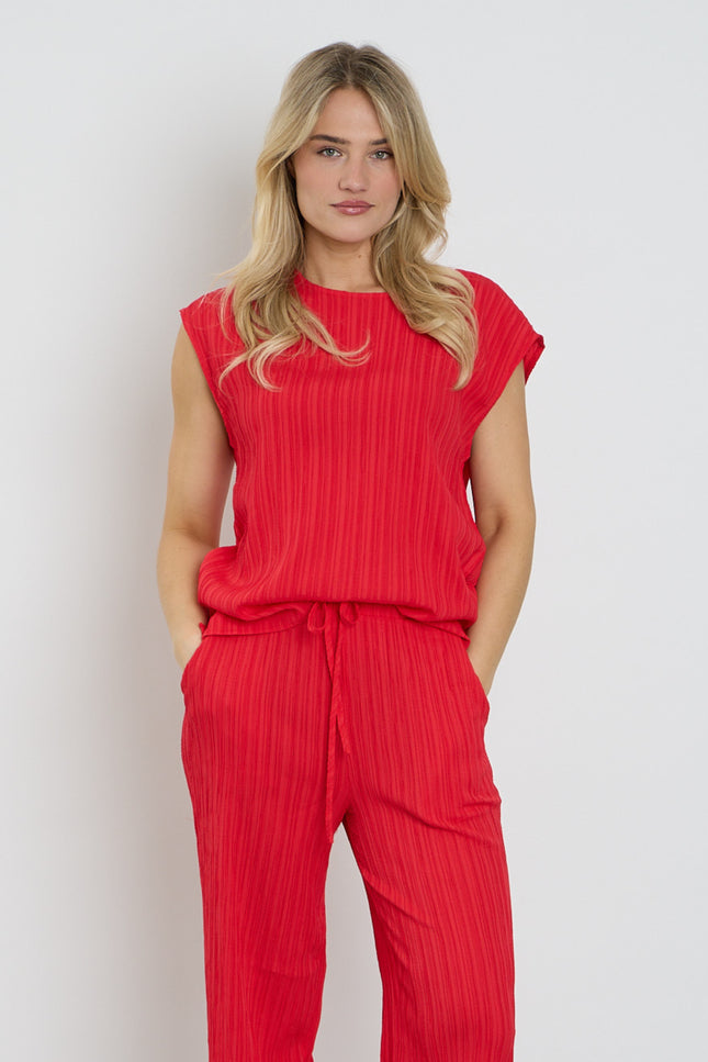 Freequent Blouse Fqgrsvalse True Red 207685 Stretchshop.nl