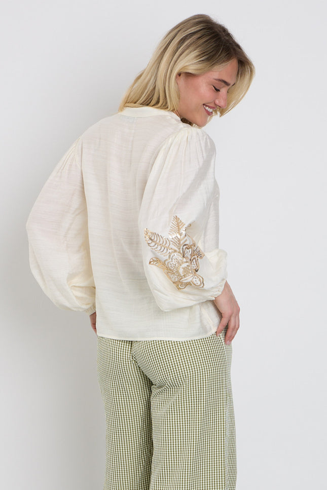 Ydence Blouse Rose Ecru Stretchshop.nl