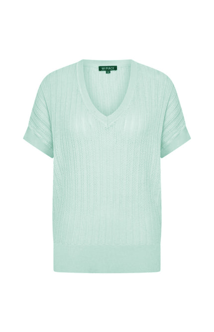 Mi Piace Travel Top Ajour Pistachio 202848 Stretchshop.nl
