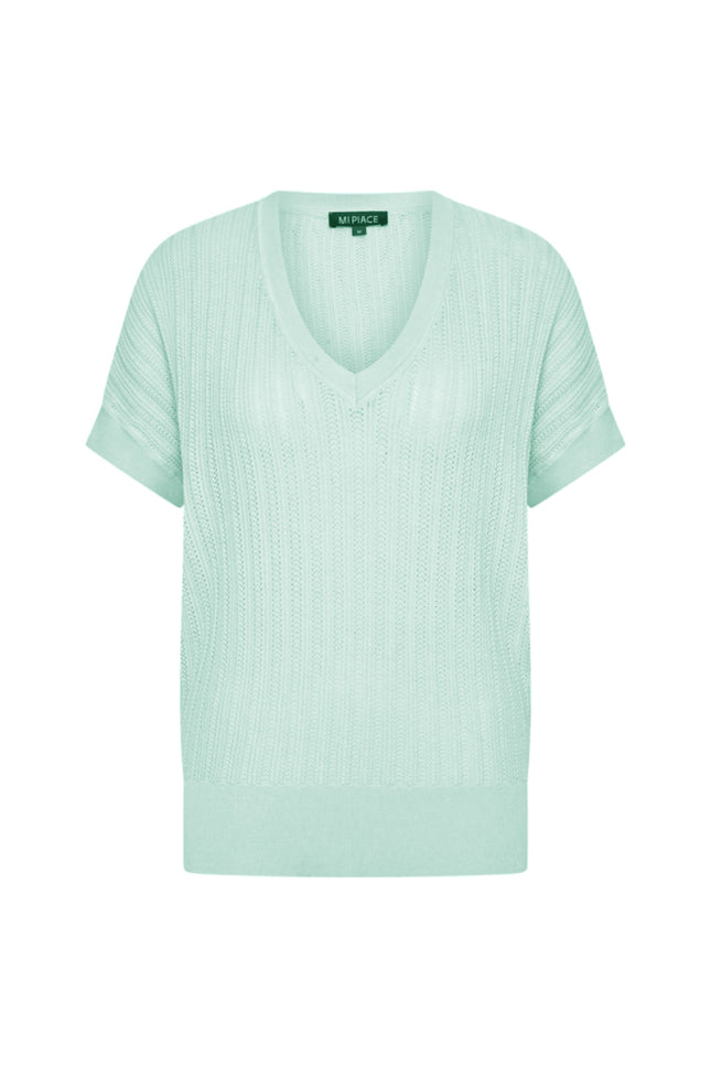 Mi Piace Travel Top Ajour Pistachio 202848 Stretchshop.nl