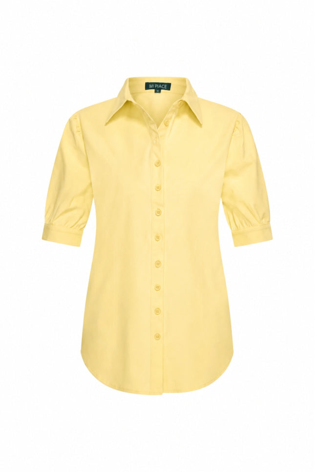 Mi Piace Travel Blouse Lemon Yellow 202270 Stretchshop.nl