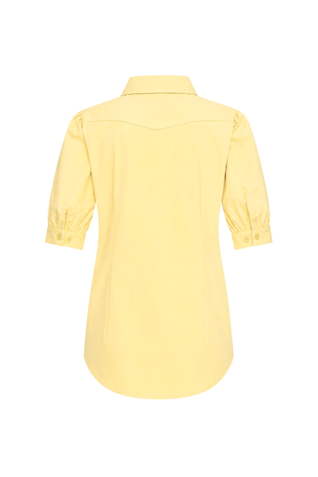 Mi Piace Travel Blouse Lemon Yellow 202270 Stretchshop.nl