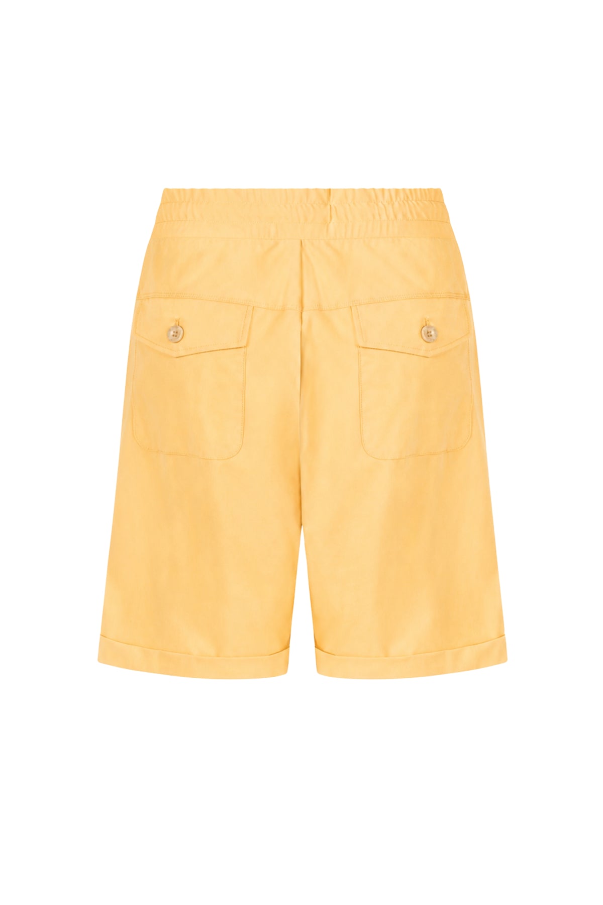 Zoso Travel Short Bowie in apricot, comfortabele korte reisbroek met ritssluitingen en zakken, voor dames of heren.