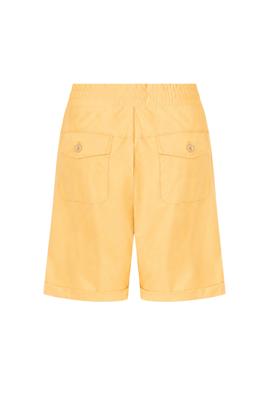 Zoso Travel Short Bowie in apricot, comfortabele korte reisbroek met ritssluitingen en zakken, voor dames of heren.