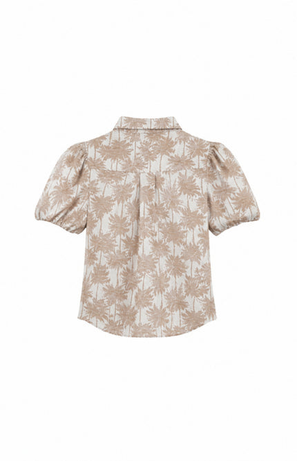 Elvira Casuals Blouse Soleo Sand Palm Stretchshop.nl