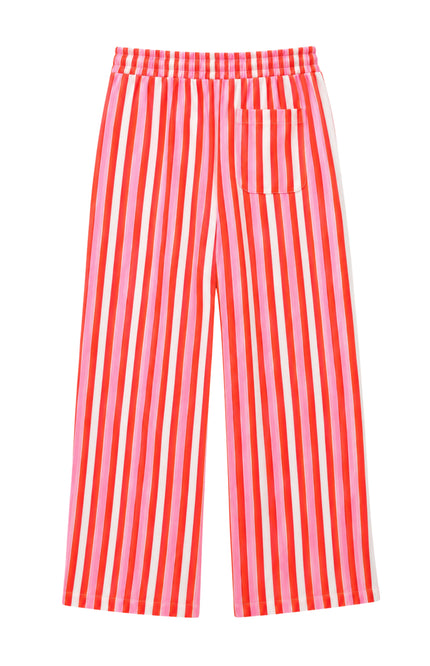 Elvira Casuals Broek Roos Summer Stripes Stretchshop.nl