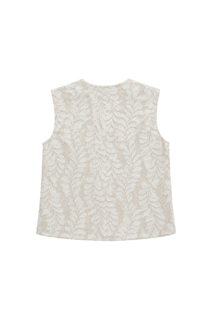 Elvira Casuals Gilet Amelia Creme Stretchshop.nl