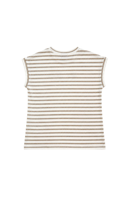 Elvira Casuals Top Luna Striped Creme Stretchshop.nl