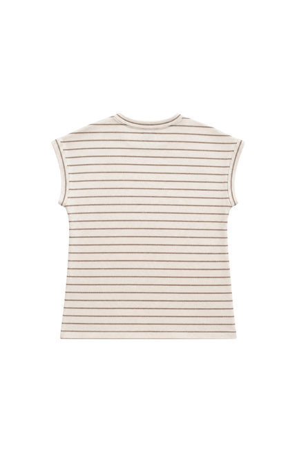 Elvira Casuals Top Body Ecru Striped Stretchshop.nl