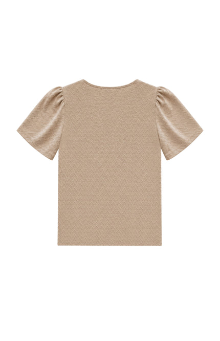 Elvira Casuals Top Guusje Gold Sand Stretchshop.nl