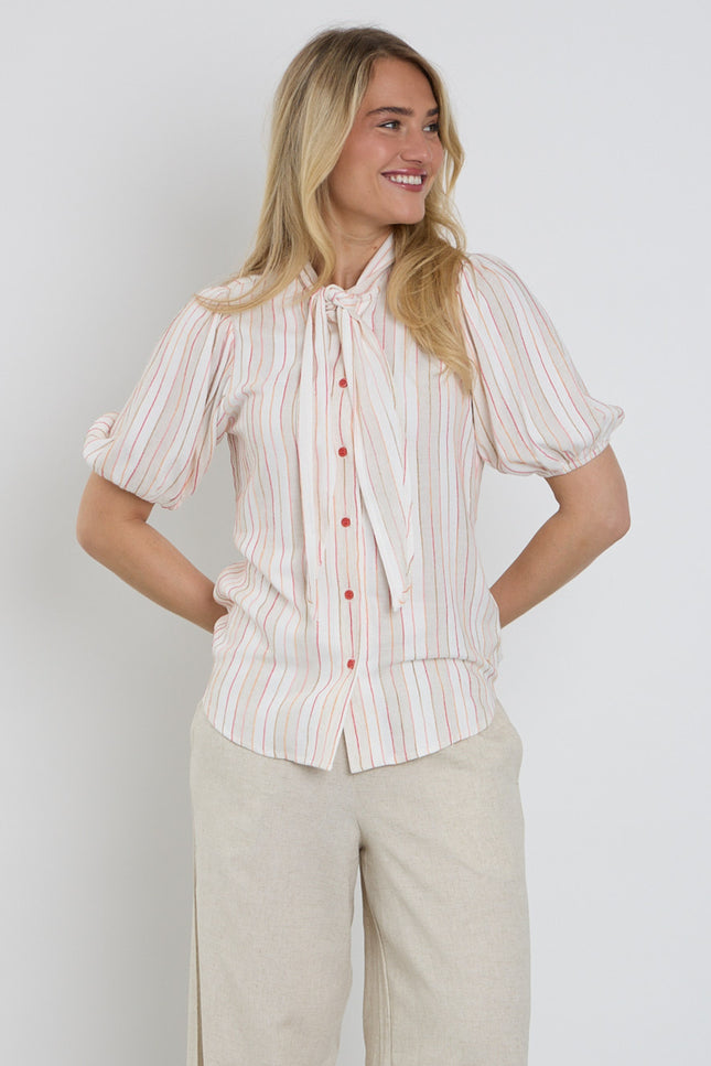 Elvira Casuals Blouse Siny Striped Linen Stretchshop.nl