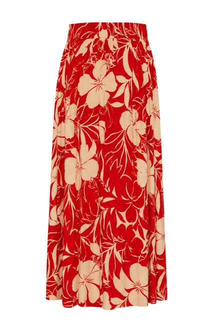 Rok Tropical Hibiscus Print Red 202849