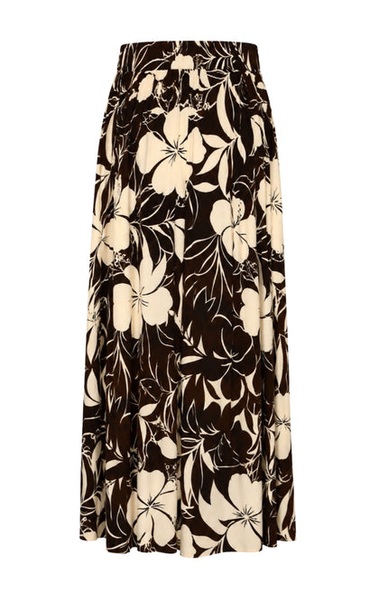 Rok Tropical Hibiscus Print Espresso 202849