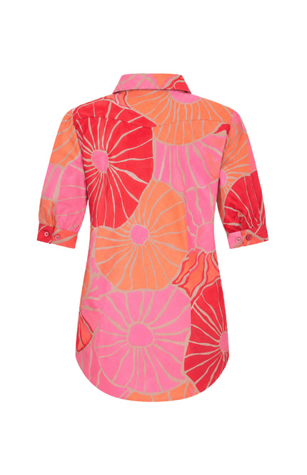 Travel Blouse Desert Anemone Print Coral 202270
