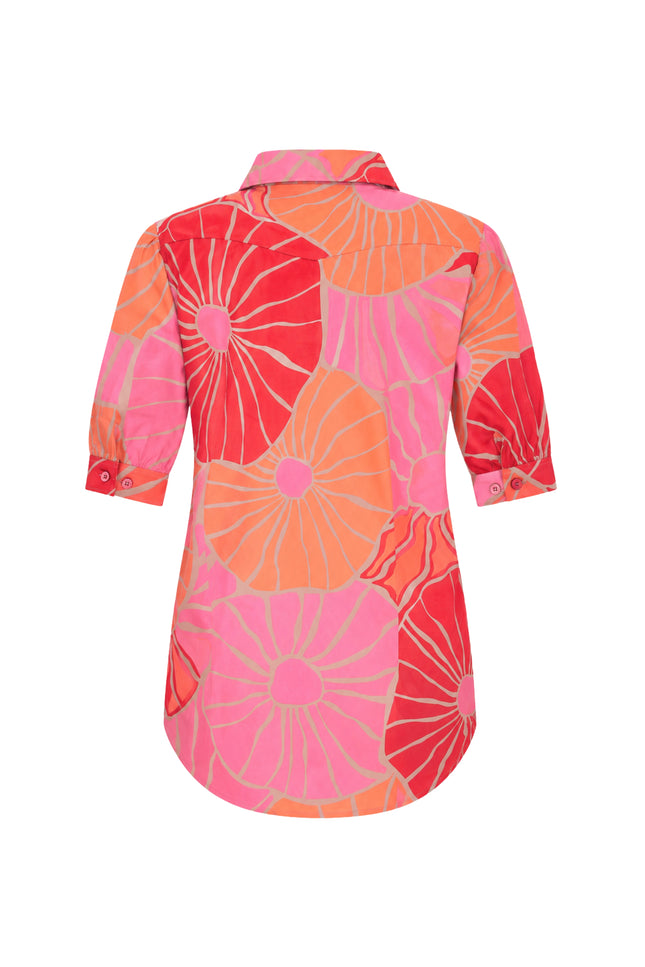 Travel Blouse Desert Anemone Print Coral 202270