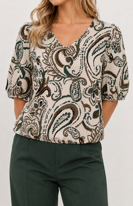 Blouse Paisley Print Bottle 183672