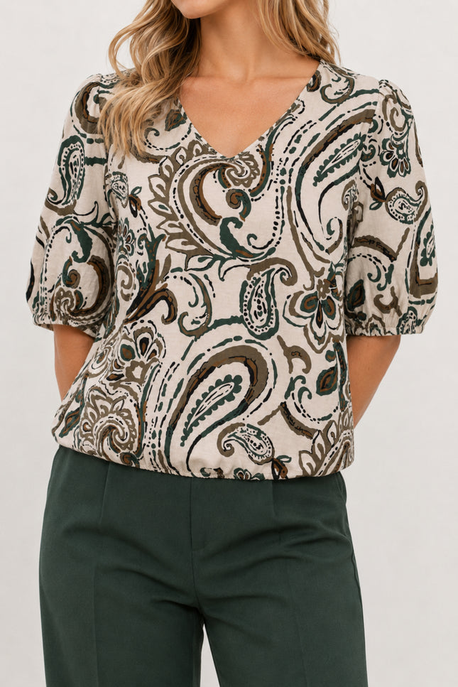 Blouse Paisley Print Bottle 183672