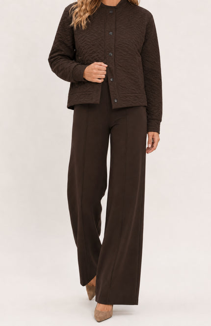 Broek Wide Leg Bruin 416130