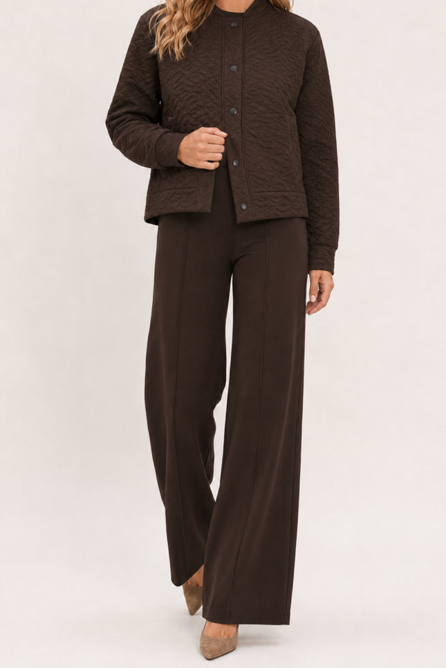 Broek Wide Leg Bruin 416130