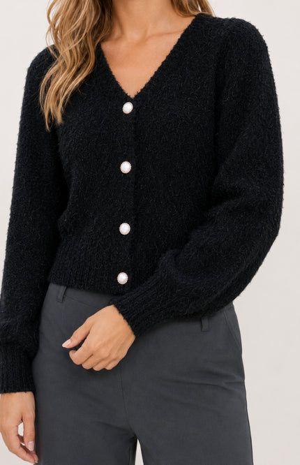 Vest V-hals Fluffy Navy 426493