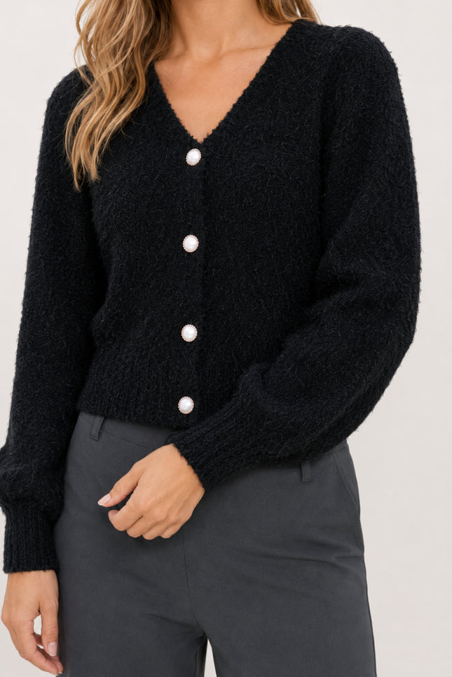 Vest V-hals Fluffy Navy 426493
