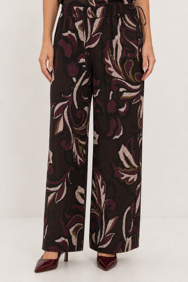 Broek Palazzo Blad Print Port 503642